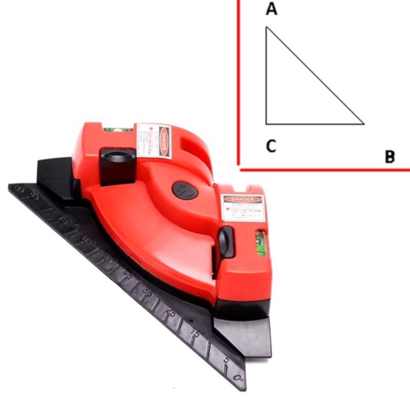90度紅光水平儀,紅外線十字線直角水平儀,木工雷射測量尺,磁磚角線儀,三角水平尺-細節圖4