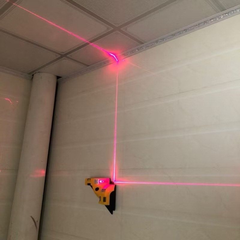 90度紅光水平儀,紅外線十字線直角水平儀,木工雷射測量尺,磁磚角線儀,三角水平尺-細節圖5