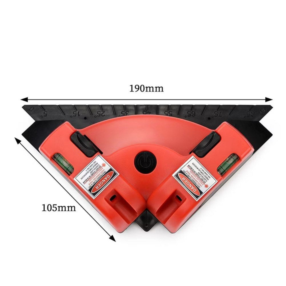 90度紅光水平儀,紅外線十字線直角水平儀,木工雷射測量尺,磁磚角線儀,三角水平尺-細節圖9