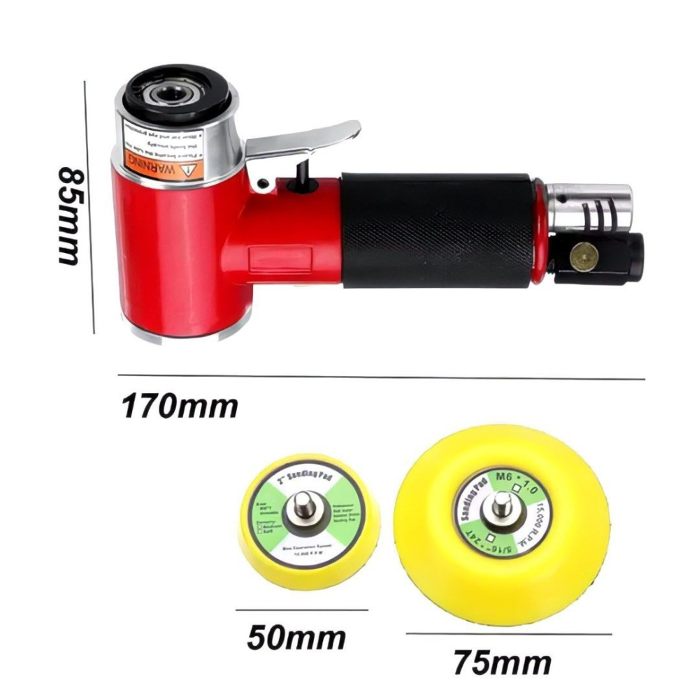 迷你氣動汽車美容打蠟拋光機,2吋/3吋木工打磨工具研磨機-細節圖6