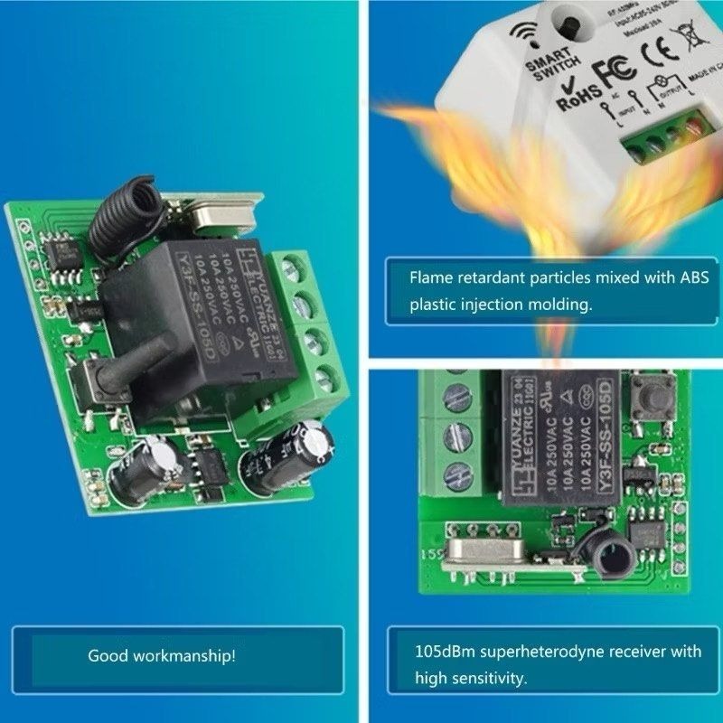 Wifi+RF迷你智能通斷器,無線遙控開關寬電壓電路控制器-細節圖4