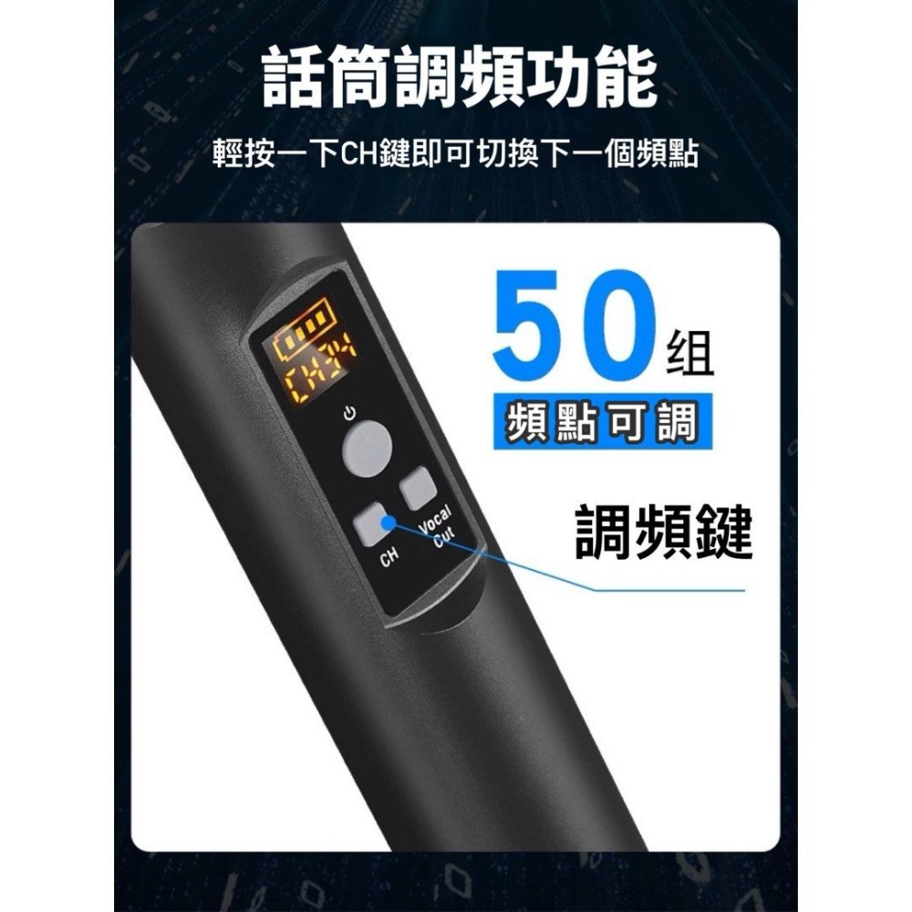 DSP防嘯叫無線麥克風,藍牙一拖二便攜唱歌專業混響器,家庭KTV即插即用充電麥克風-細節圖3