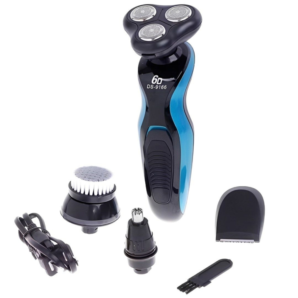 四合一多功能電動刮鬍刀,可水洗三刀頭鬍鬚刀,4D防水電鬍刀鼻毛刀-細節圖6