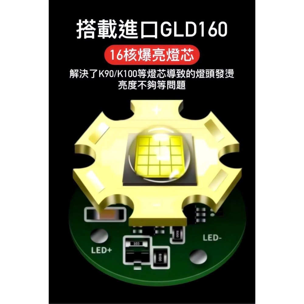 銳尼16核強光頭燈,超亮頭戴式手電筒感應夜釣魚專用充電戶外照明燈,防水登山露營旋轉伸縮變焦探照燈-細節圖2