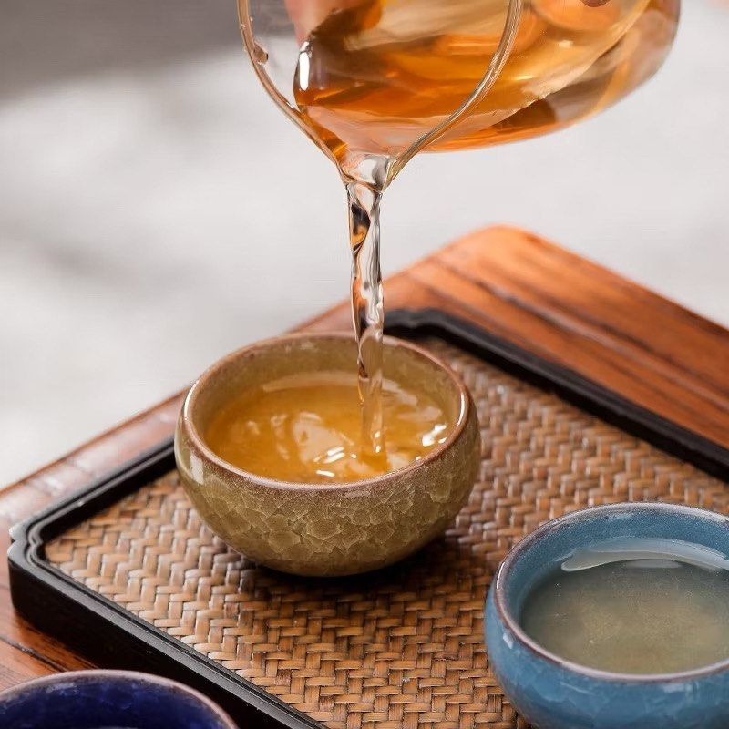 玉水湖冰裂釉墨蝶小茶杯,陶瓷茶杯茶具,冰裂杯,泡茶水杯-細節圖2