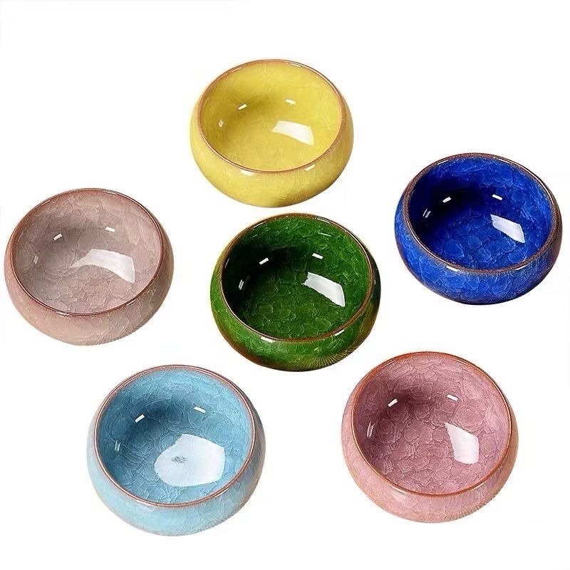 玉水湖冰裂釉墨蝶小茶杯,陶瓷茶杯茶具,冰裂杯,泡茶水杯-細節圖7