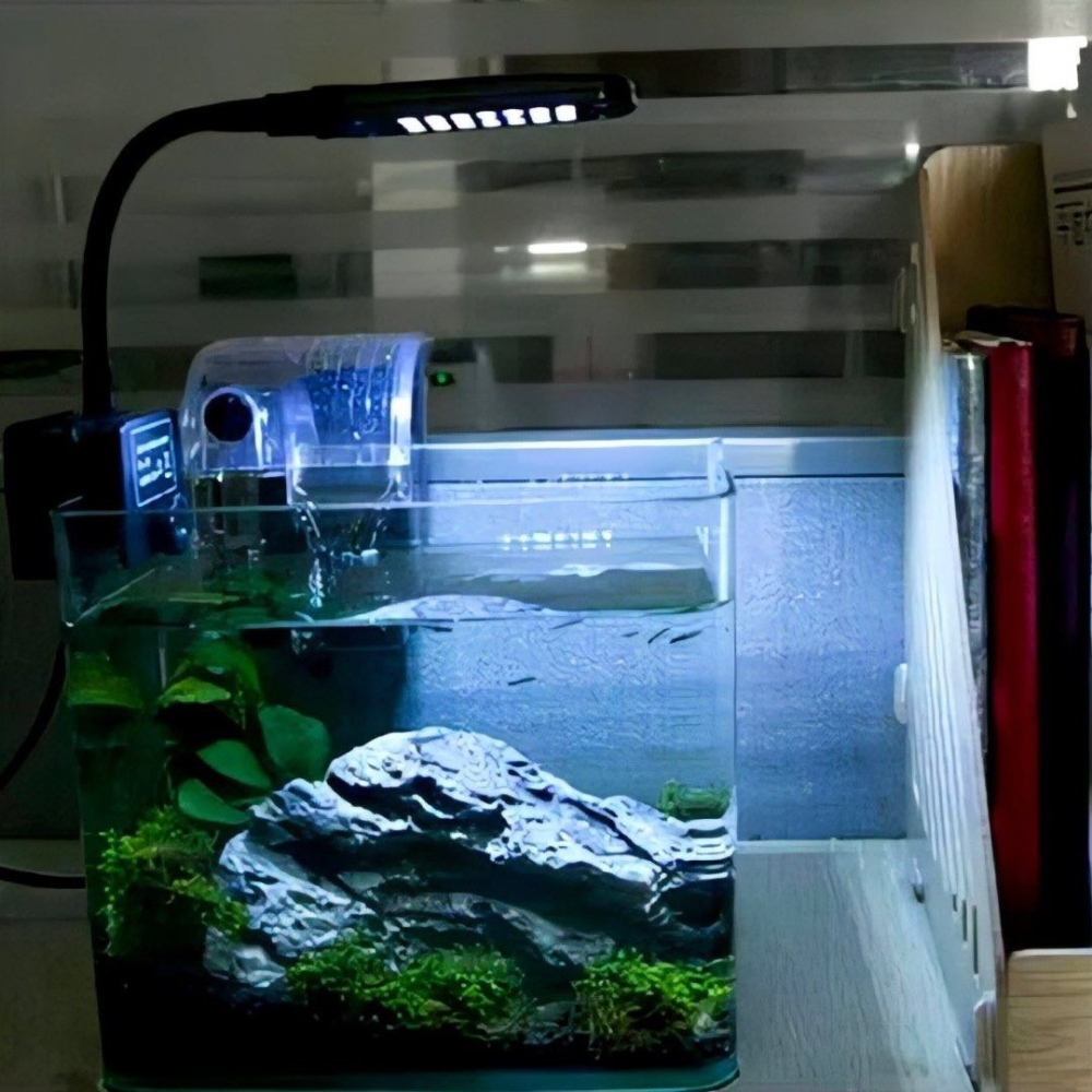 水族箱LED魚缸夾燈,水族箱照明燈,迷你節能魚缸燈,水草燈-細節圖2