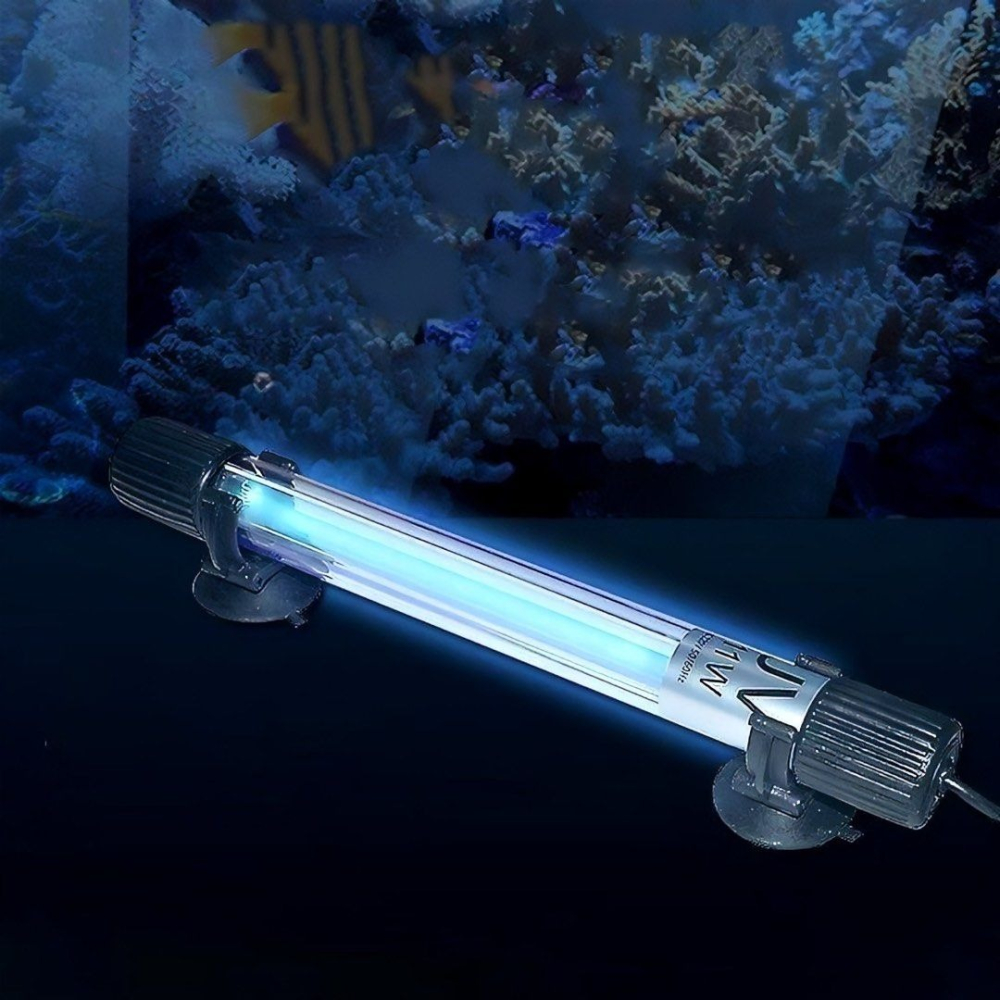 水族箱紫外線消毒燈,7W魚缸除藻殺菌燈,魚池滅菌淨水紫外線燈-細節圖7