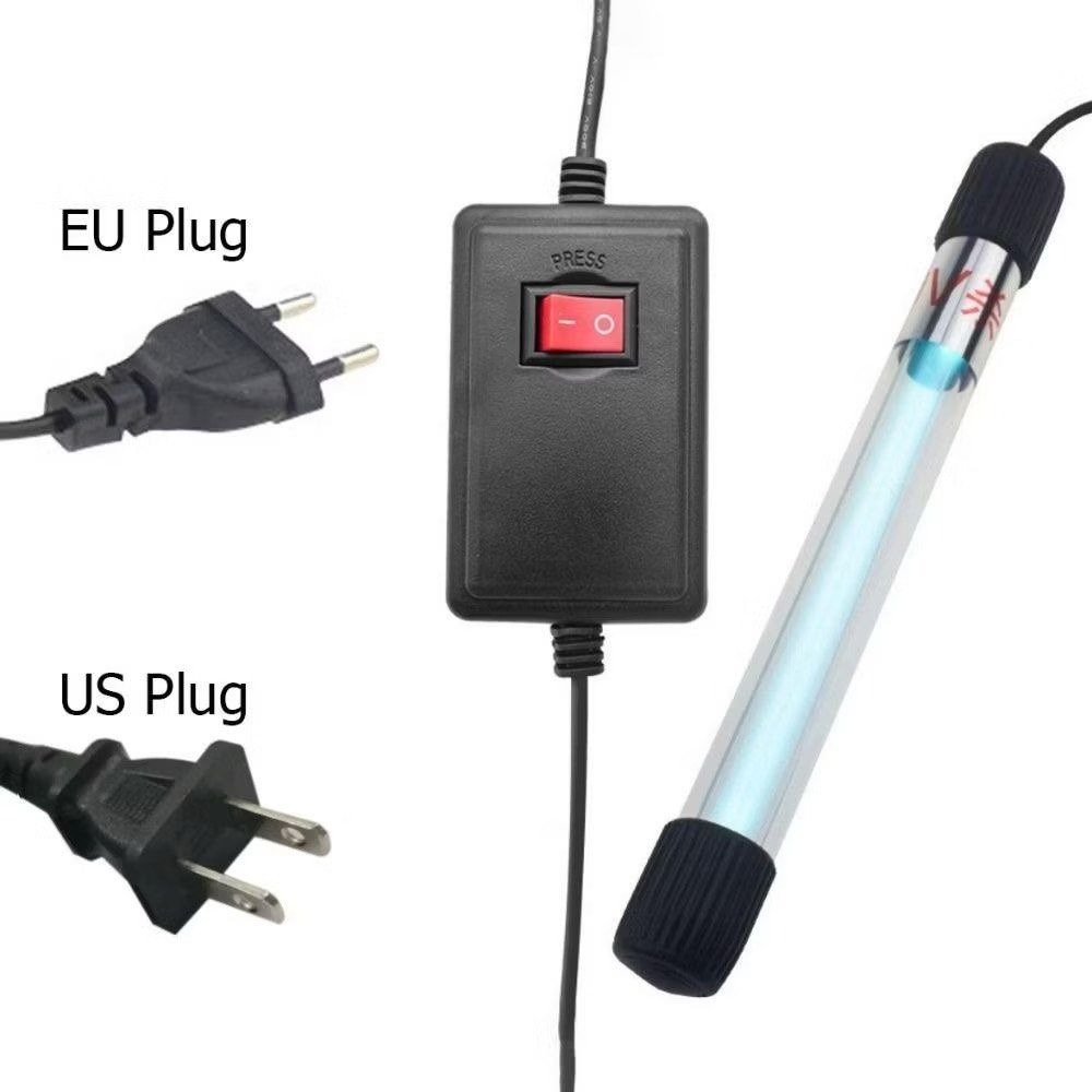 水族箱紫外線消毒燈,7W魚缸除藻殺菌燈,魚池滅菌淨水紫外線燈-細節圖9