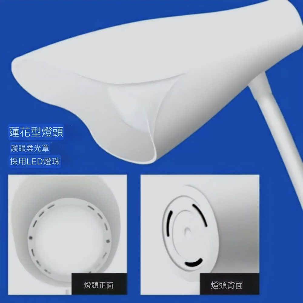 久量LED夾子檯燈,插電學生護眼學習燈,可夾可擺臥室床頭電腦書桌夾燈,節能照明閱讀燈-細節圖2