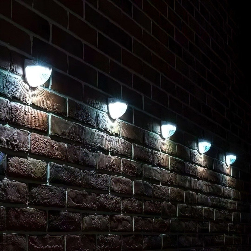 太陽能戶外防水自動光感應壁燈,半圓柵欄水滴效果圍籬燈,花園庭院圍欄燈-細節圖3