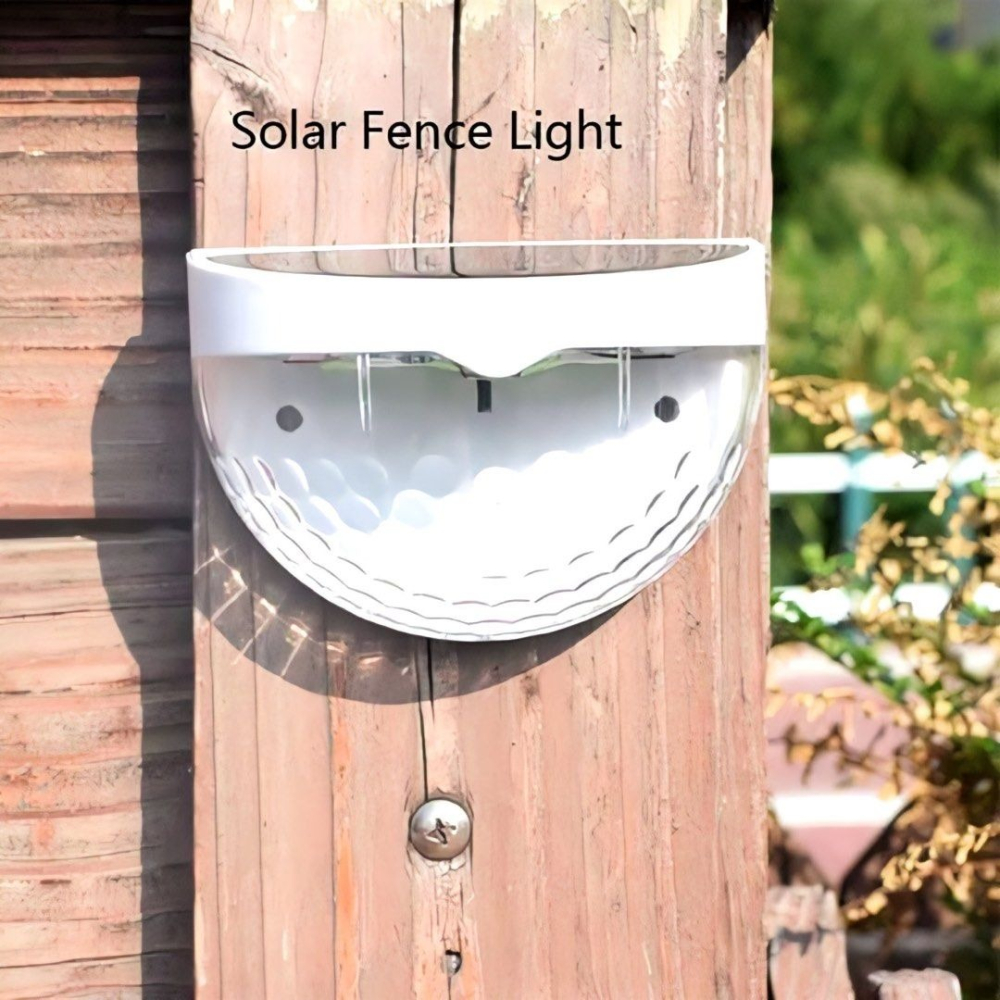 太陽能戶外防水自動光感應壁燈,半圓柵欄水滴效果圍籬燈,花園庭院圍欄燈-細節圖5
