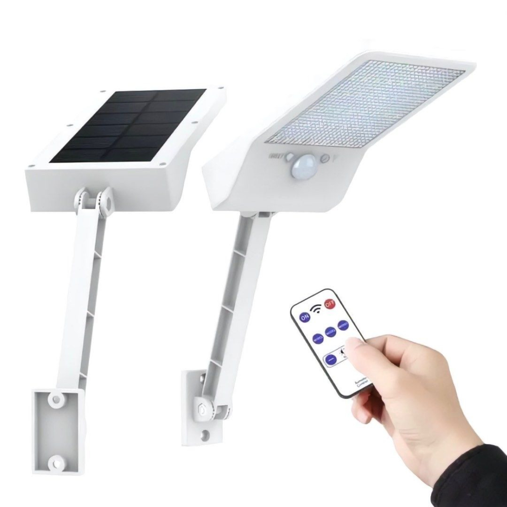 48LED太陽能燈,人體感應防水庭院路燈,遙控戶外壁燈-細節圖5