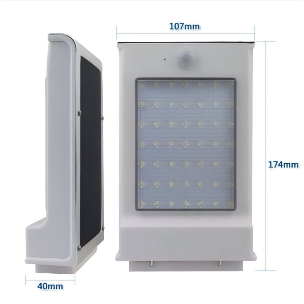 鋁殼太陽能感應燈,戶外光控防水壁燈,陽台庭院人體感應燈,太陽能充電照明燈-細節圖7