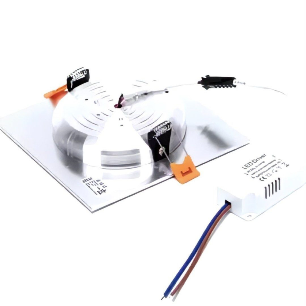 7W方形單頭LED筒燈,寬電壓格柵燈,嵌入式桶燈,節能內嵌燈-細節圖6