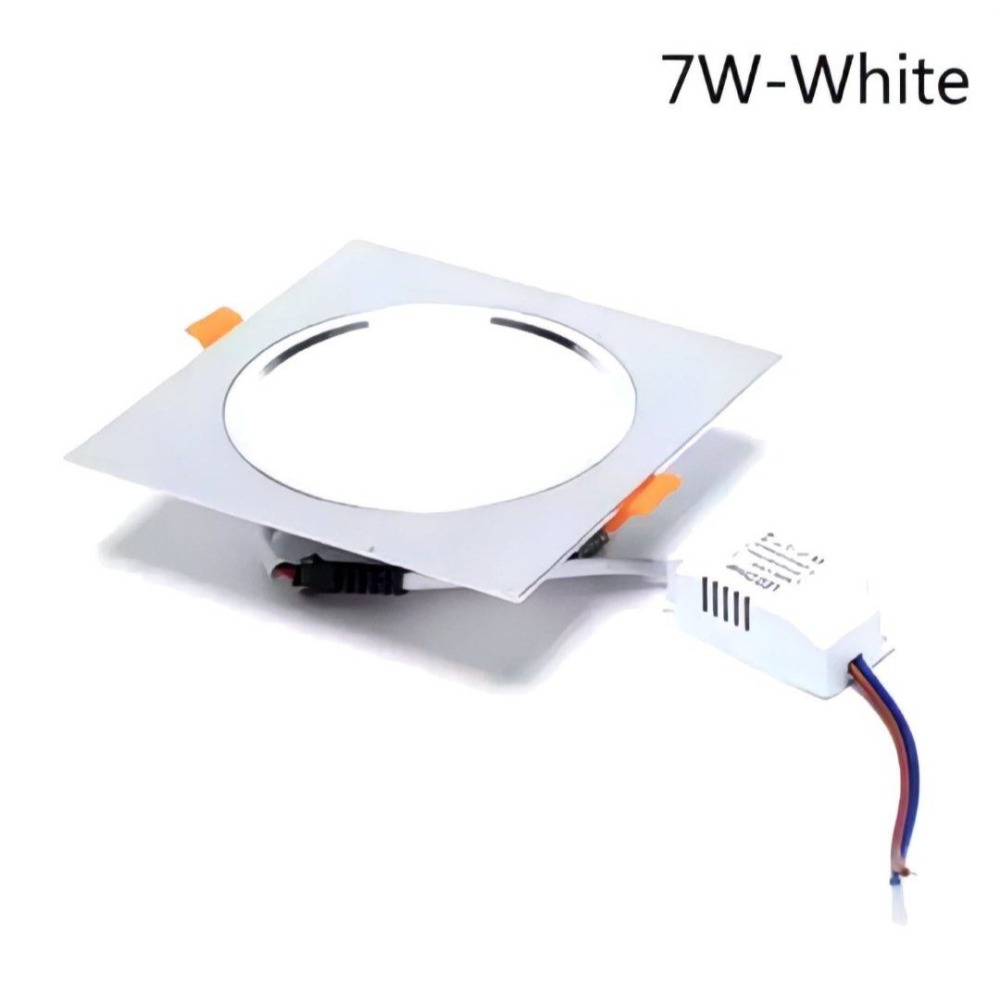 7W方形單頭LED筒燈,寬電壓格柵燈,嵌入式桶燈,節能內嵌燈-細節圖7