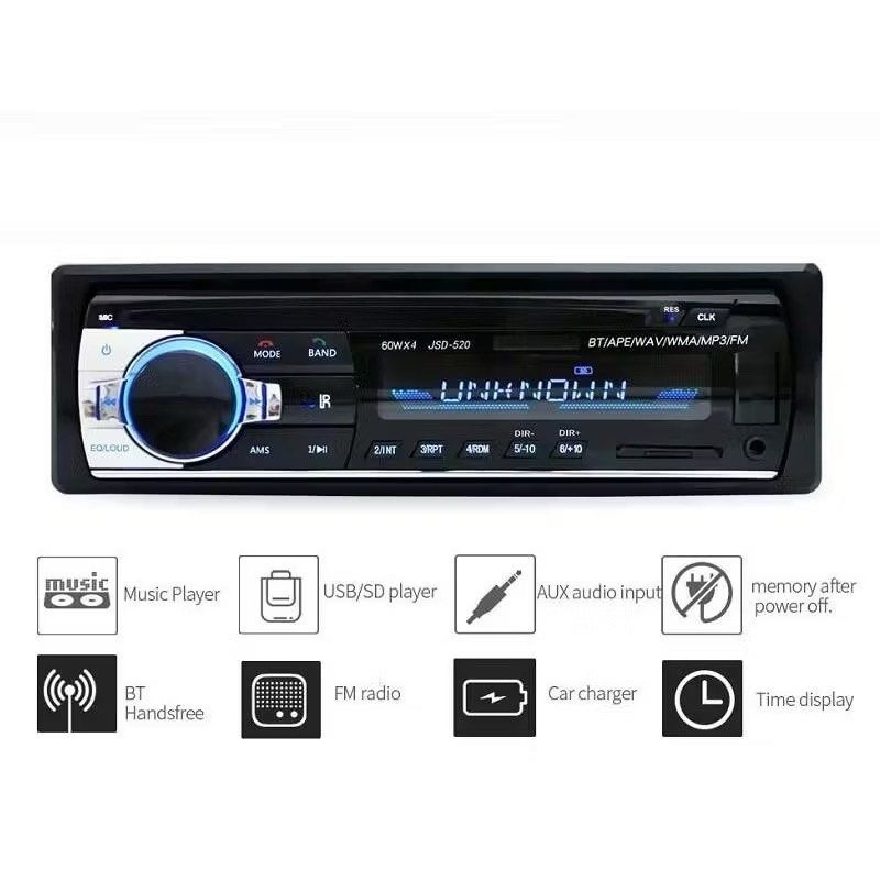 汽車車載藍牙MP3播放器,JSD-520汽車音響主機,車用MP3藍芽音響,可插隨身碟播放-細節圖5