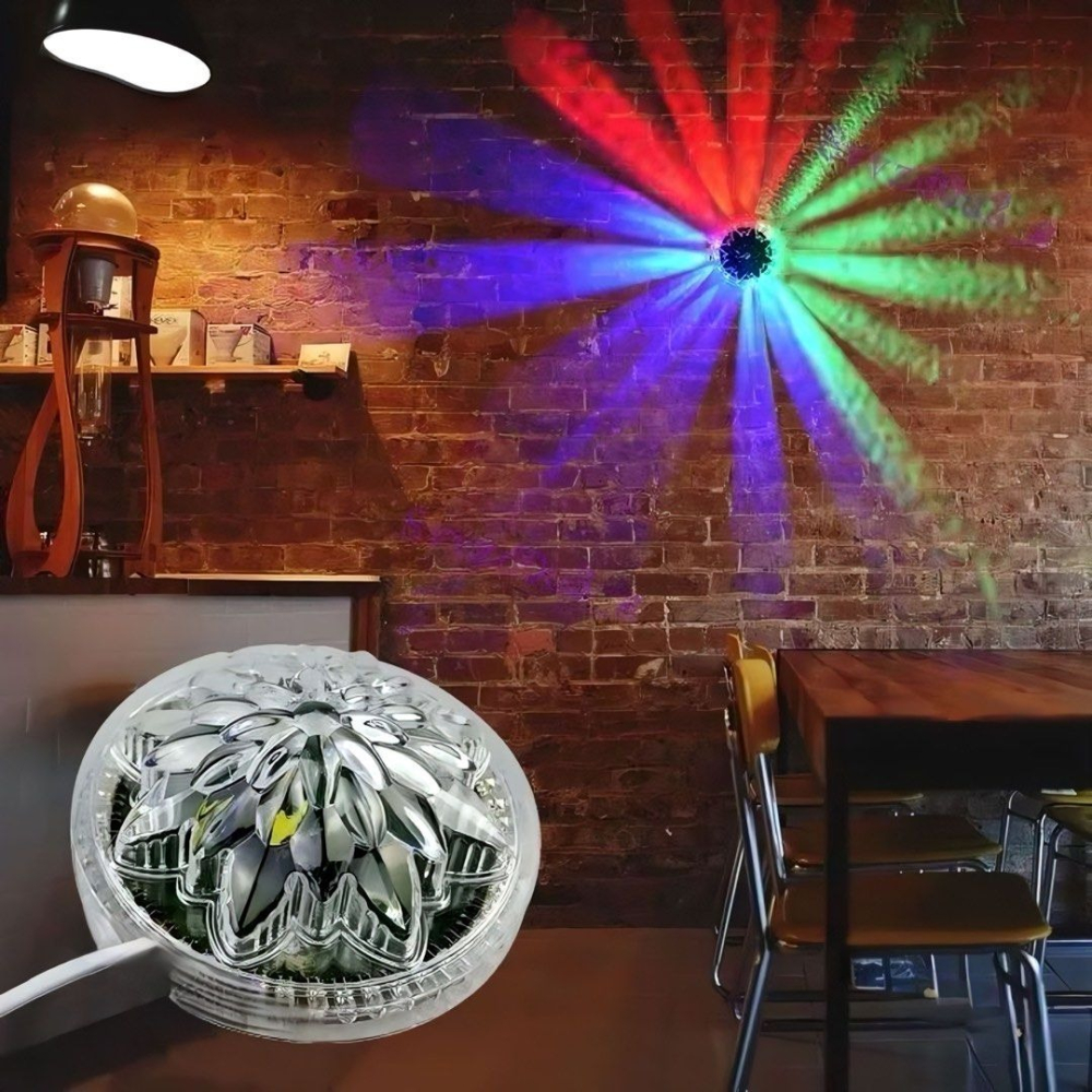 七彩LED太陽花氣氛燈,派對酒吧裝飾燈,居家背景裝飾牆壁燈飾,KTV舞台燈-細節圖2