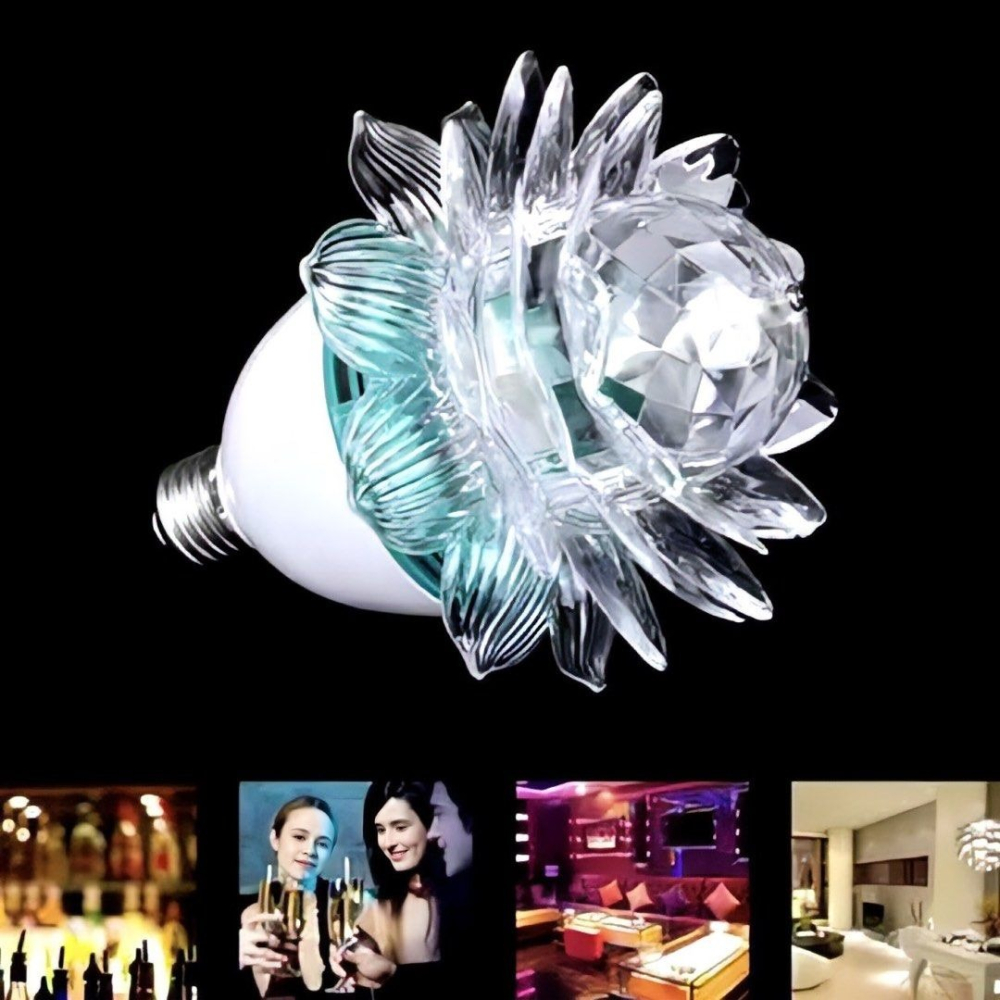 蓮花LED七彩自動旋轉水晶燈,旋轉變色彩燈舞台燈-細節圖3