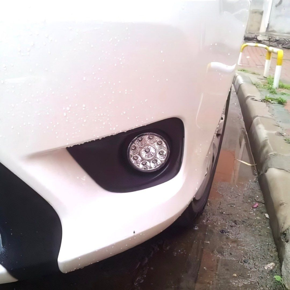 2入裝汽車9LED圓形日行燈,12V車用行車燈,汽車輔助燈改裝霧燈-細節圖3