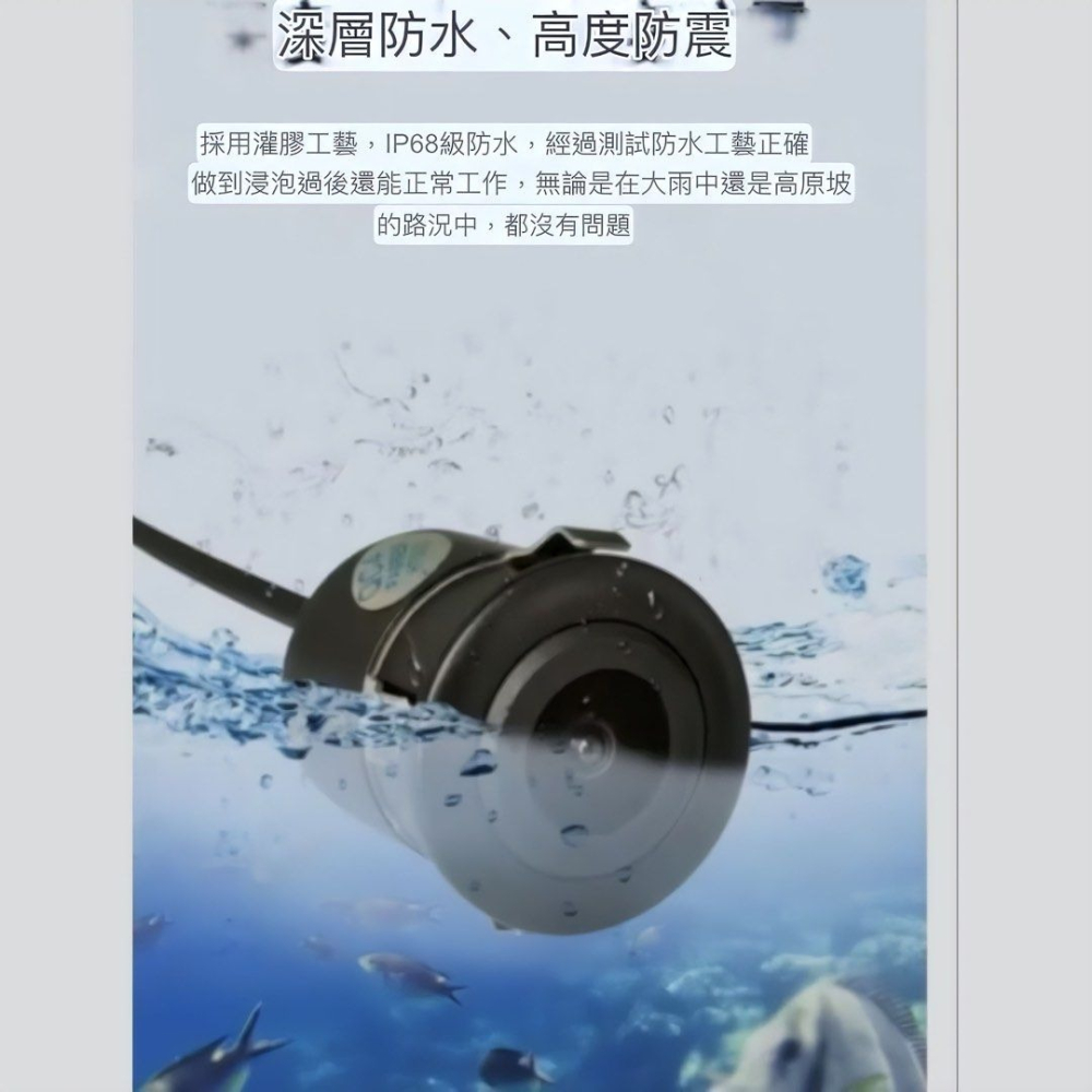 汽車倒車鏡頭,170度廣角倒車顯影,倒車攝影鏡頭,通用型崁入式高清防水攝像頭-細節圖6