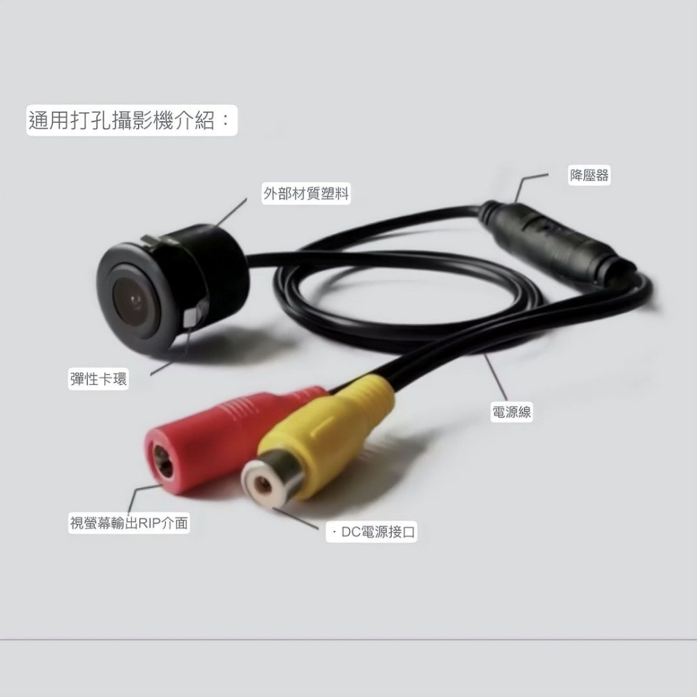 汽車倒車鏡頭,170度廣角倒車顯影,倒車攝影鏡頭,通用型崁入式高清防水攝像頭-細節圖7