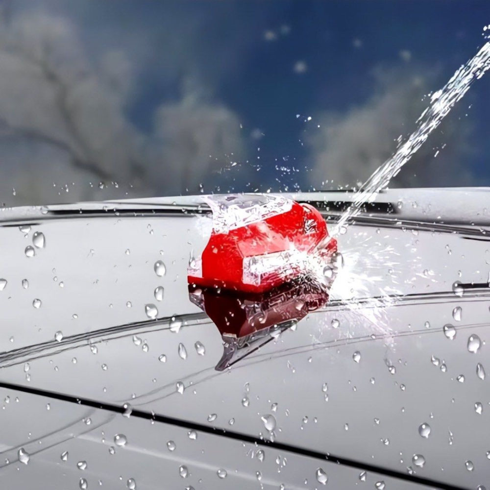 汽車鯊魚鰭風力日行燈,夜間防追尾警示閃爍爆閃燈,車用免電池風力發電裝飾燈-細節圖3