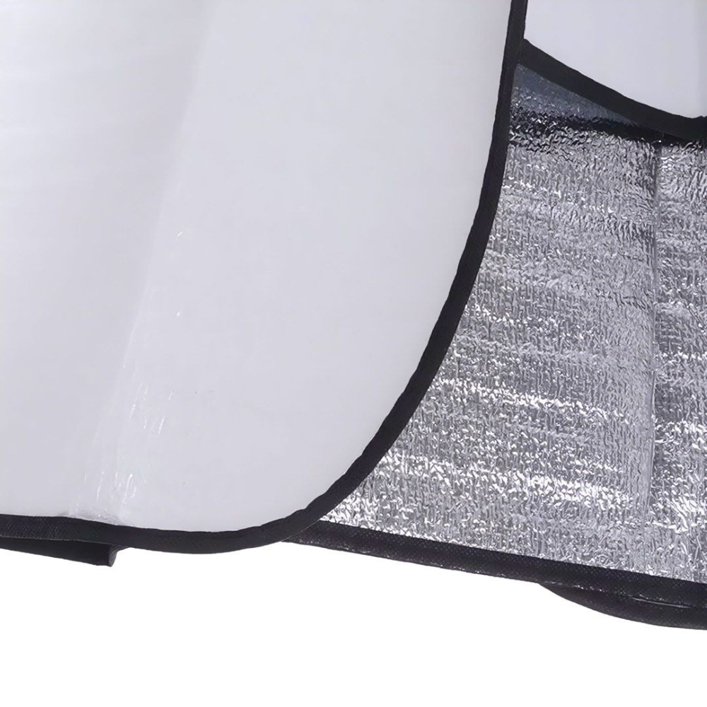 汽車前擋風玻璃罩,車用遮陽罩,前檔隔熱防曬遮陽板,通用戶外汽車防紫外線隔熱罩,150 x 70 cm-細節圖5