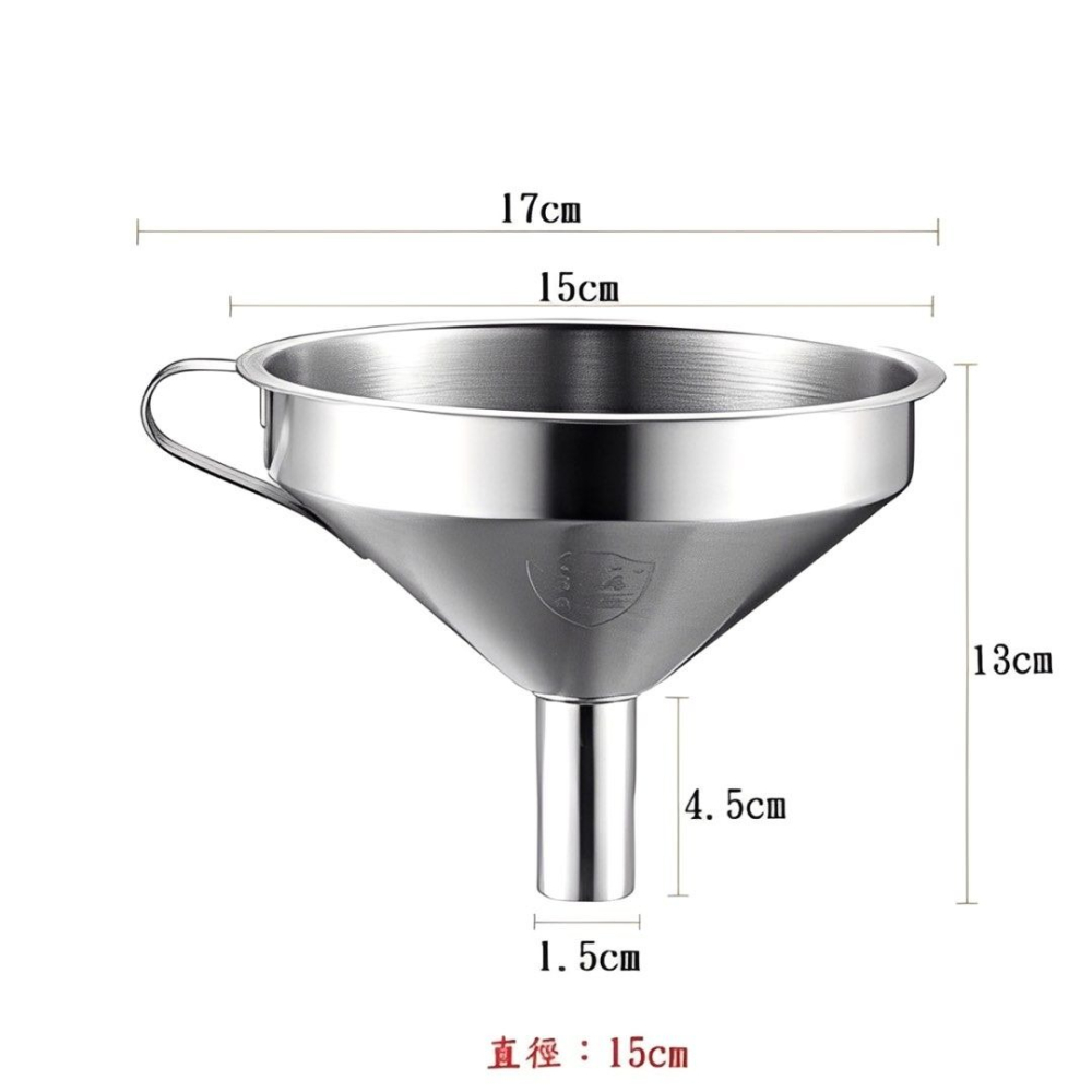 304不鏽鋼過濾漏斗,可拆卸過濾網不銹鋼漏斗,倒酒倒油過濾器-細節圖3