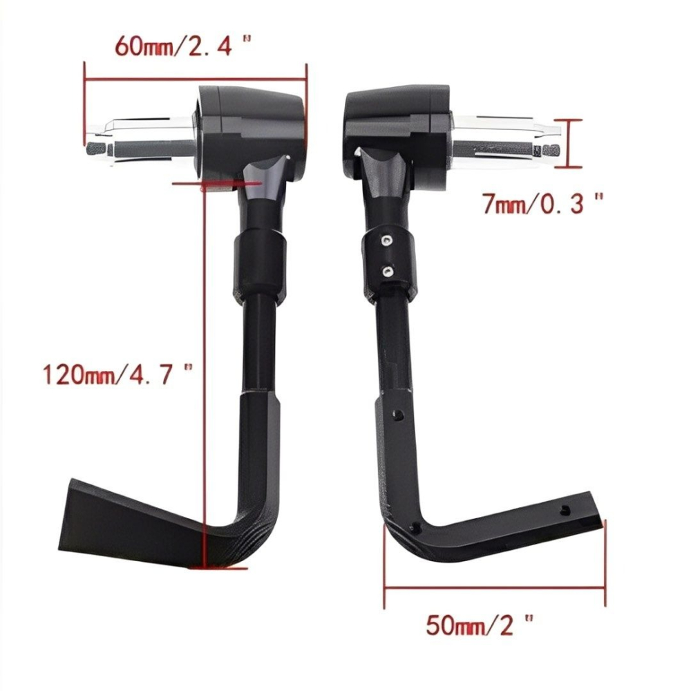 一對摩托車改裝護手弓,機車煞車護弓,鋁合金防撞保護器,把手保護桿,離合器護罩-細節圖3