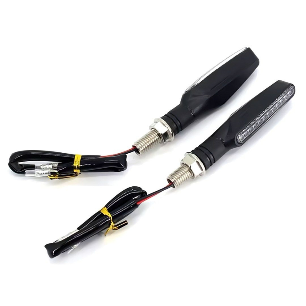 一對摩托車12LED流水信號轉向燈,黃光機車改裝流水方向燈,轉彎燈-細節圖4
