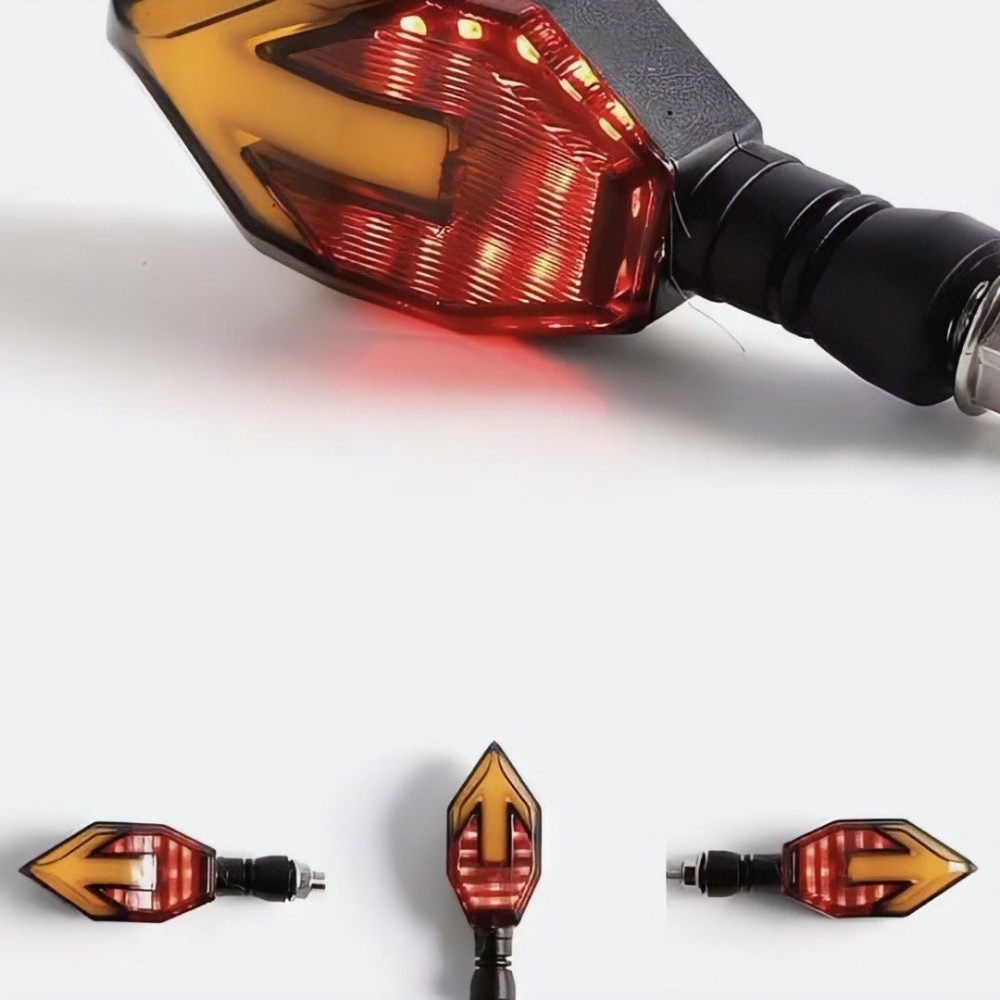 摩托車改裝配件LED轉向燈,超亮燈泡地平線12V日行轉彎燈,雙色燈機車方向燈-細節圖3