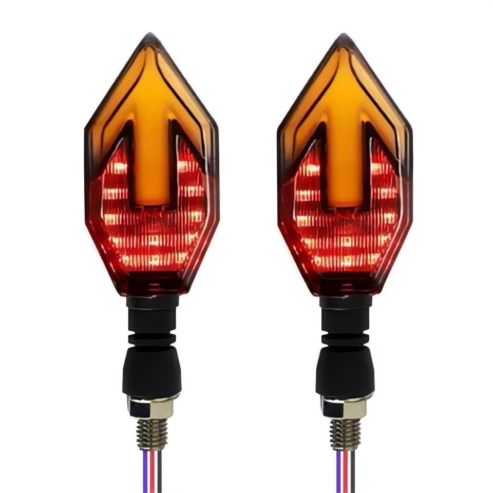 摩托車改裝配件LED轉向燈,超亮燈泡地平線12V日行轉彎燈,雙色燈機車方向燈-細節圖5