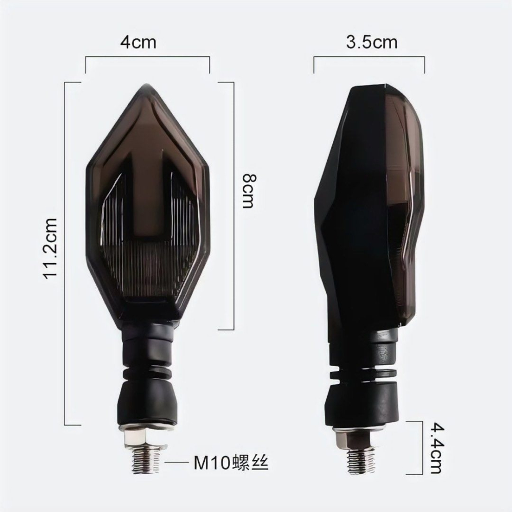 摩托車改裝配件LED轉向燈,超亮燈泡地平線12V日行轉彎燈,雙色燈機車方向燈-細節圖6