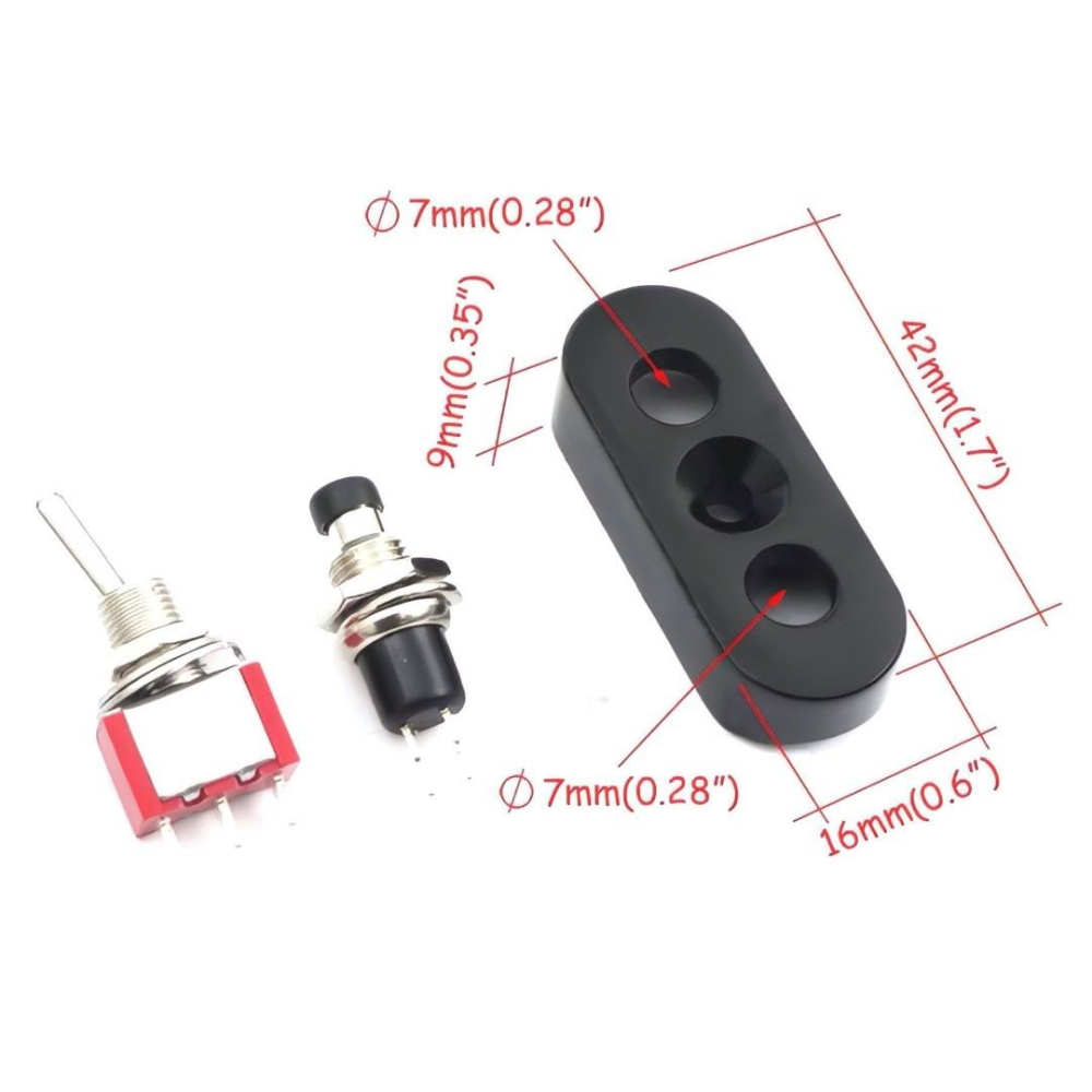 DIY 摩托車車把點火啟動停止桿,復古迷你把手雙開關按鈕,機車改裝配件-細節圖4