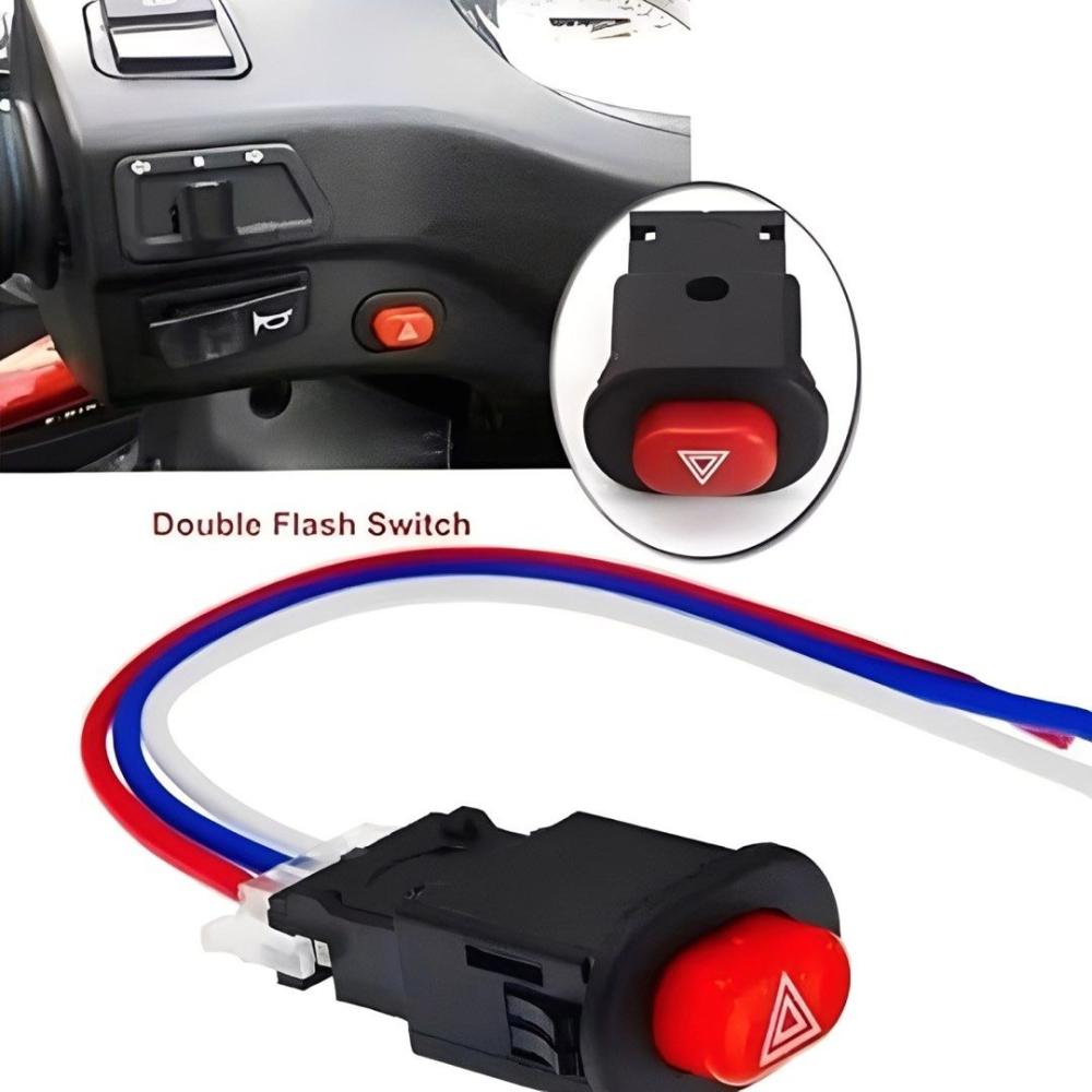 摩托車改裝雙閃開關,機車雙閃警示燈開關,迷你車燈按鈕-細節圖3