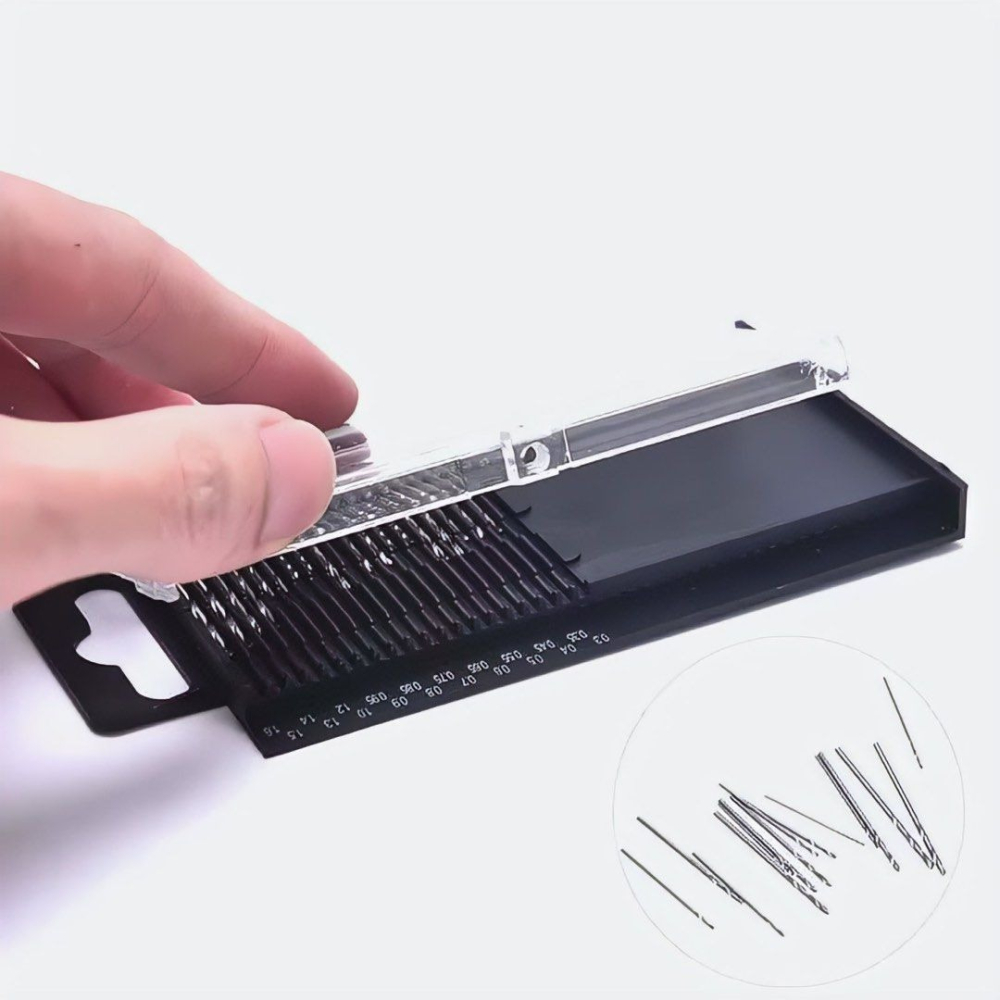 20支高速鋼迷你麻花鑽頭,微型木工0.3-1.6mm小鑽頭-細節圖2