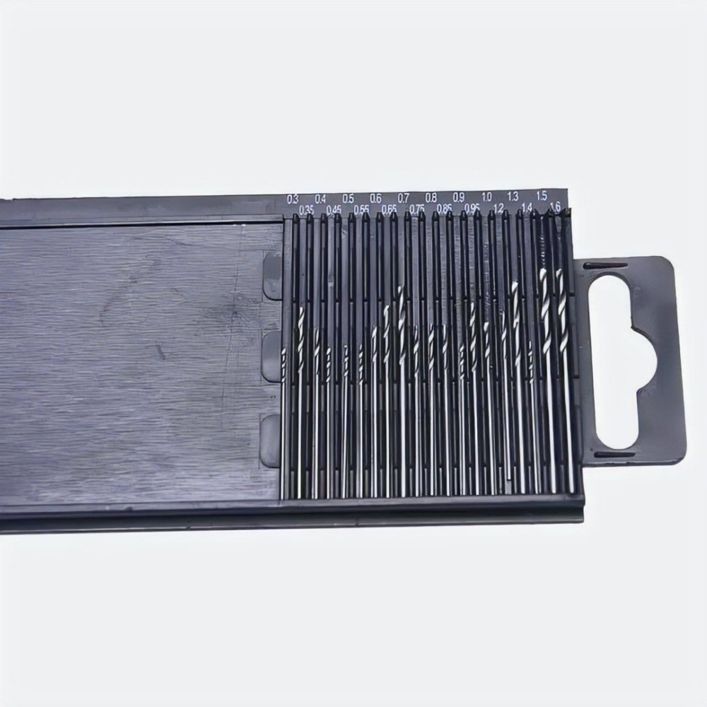 20支高速鋼迷你麻花鑽頭,微型木工0.3-1.6mm小鑽頭-細節圖5