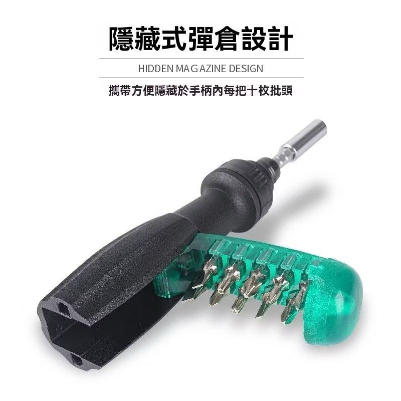 11合一棘輪伸縮螺絲刀工具組,多功能磁性螺絲起子-細節圖5