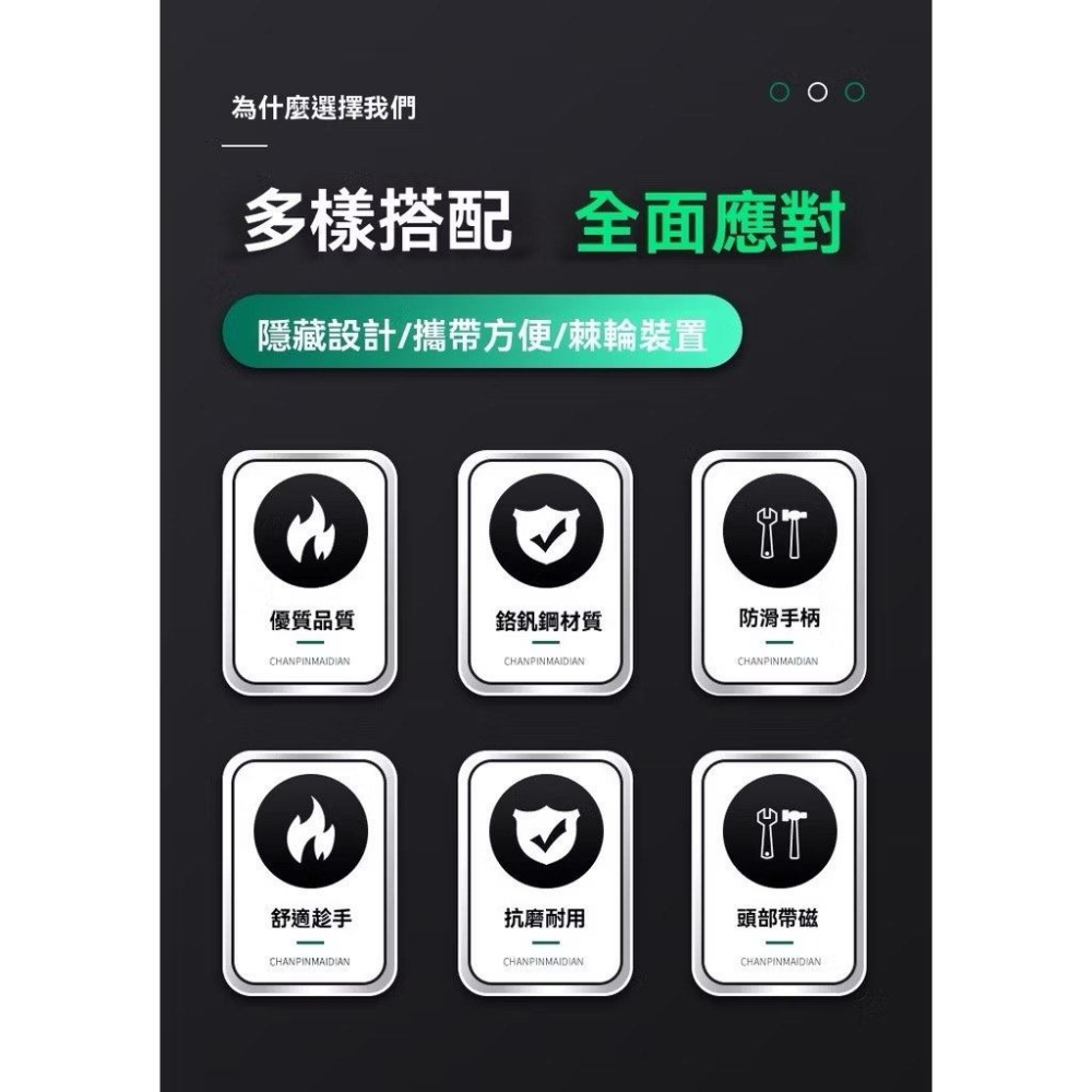 11合一棘輪伸縮螺絲刀工具組,多功能磁性螺絲起子-細節圖7