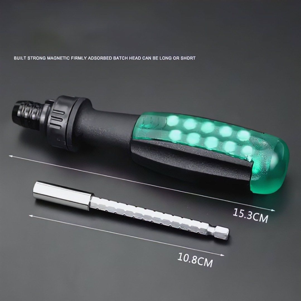 11合一棘輪伸縮螺絲刀工具組,多功能磁性螺絲起子-細節圖9