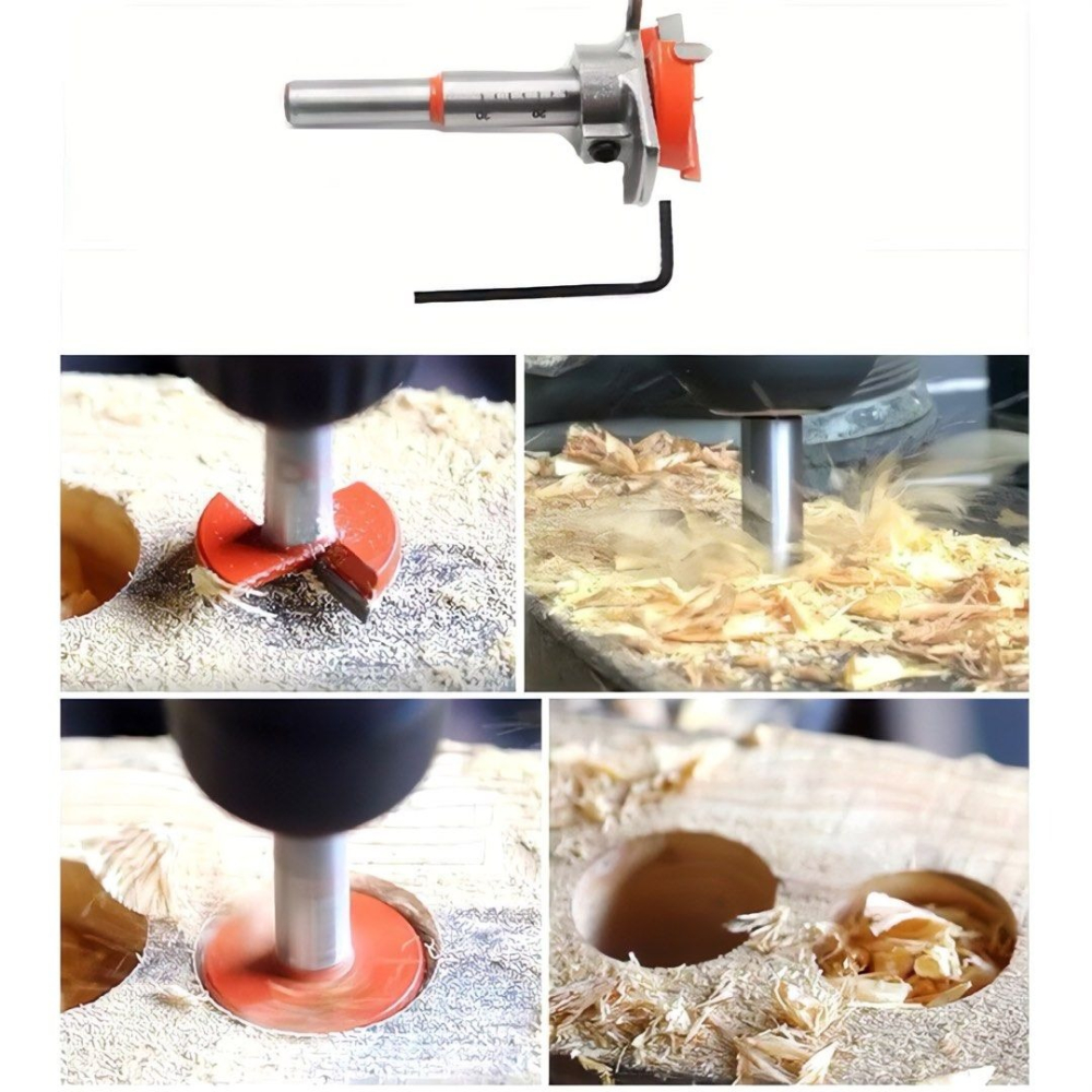 35mm櫥櫃鉸鏈夾具,木工DIY鑽孔定位器,門板合頁定位模板木工工具,鉸鏈打孔安裝輔助板-細節圖4