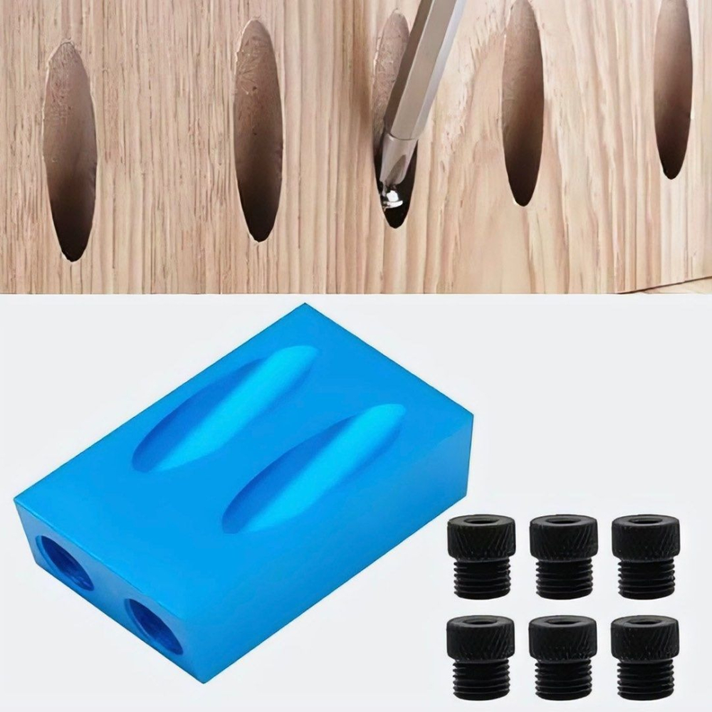 木工斜孔定位器,木工鑽孔調節器,6/8/10mm鑽頭15度打孔器堵,居家裝潢斜眼器開孔器-細節圖5