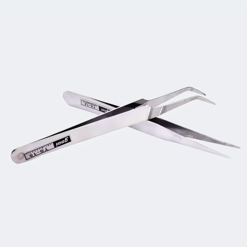 2件直頭/彎頭不鏽鋼鑷子,圓扁頭極細夾子,睫毛寶石挑選工具美容鑷子,貼鑽美甲用品小鑷子,模型零件夾-細節圖6