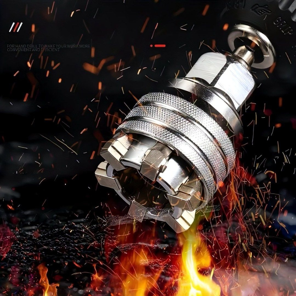 10-19mm可調六角通用套筒,多功能扳手扭矩棘輪套筒,套筒轉換器維修工具-細節圖4