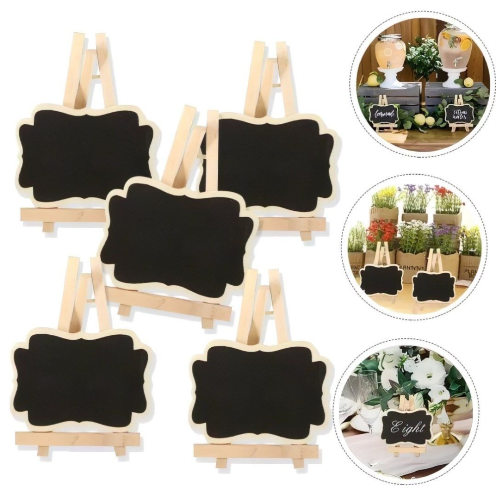 迷你三角支架立式小黑板,原木留言板備忘錄,活動佈置裝飾品,食品標籤裝飾擺件,桌面裝飾工藝品-細節圖4