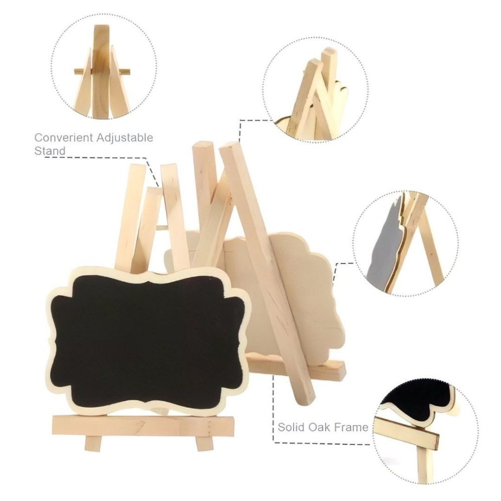 迷你三角支架立式小黑板,原木留言板備忘錄,活動佈置裝飾品,食品標籤裝飾擺件,桌面裝飾工藝品-細節圖5