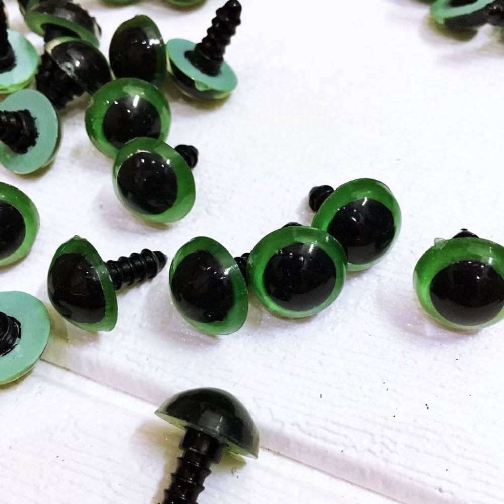 10個動物仿真眼睛,絨毛動物塑膠眼睛,鈕扣型填充玩具眼睛,縫毛線娃娃眼睛,布偶眼睛,手縫泰迪熊水晶眼珠-細節圖5