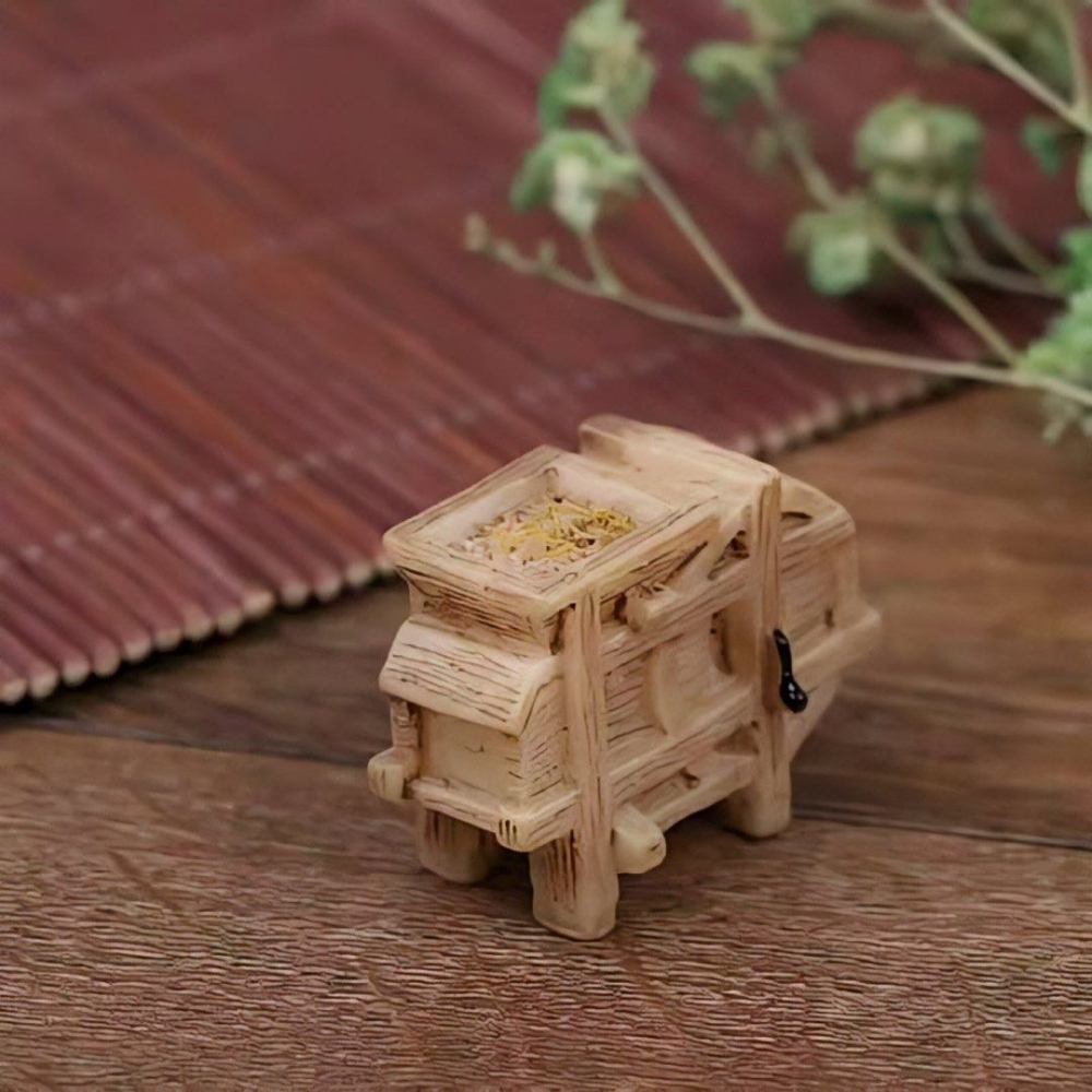 苔蘚微景觀擺件谷風機,懷舊多肉植物盆栽花盆裝飾品,園藝造景擺設,療癒拍攝道具公仔-細節圖2