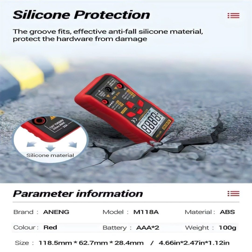 智能萬用表,全自動數字高精度無需換擋多功能電工防燒萬能表,三用電表-細節圖5